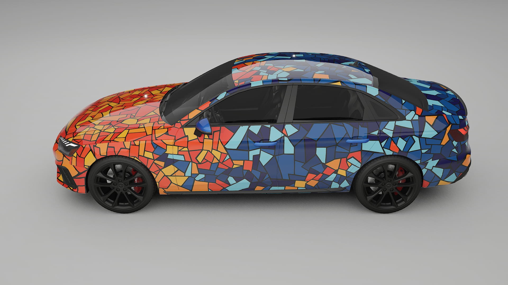 Audi S4 Sedan B9 facelift LCI BARCELONA – Design-Wrap PPF-Kit aus bedruckbarer Polyurethanfolie