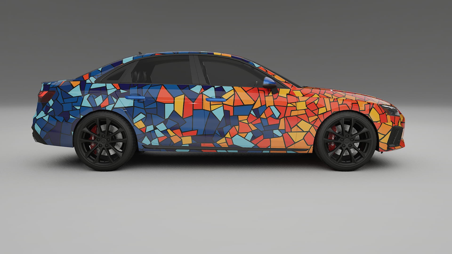 Audi S4 Sedan B9 facelift LCI BARCELONA – Design-Wrap PPF-Kit aus bedruckbarer Polyurethanfolie