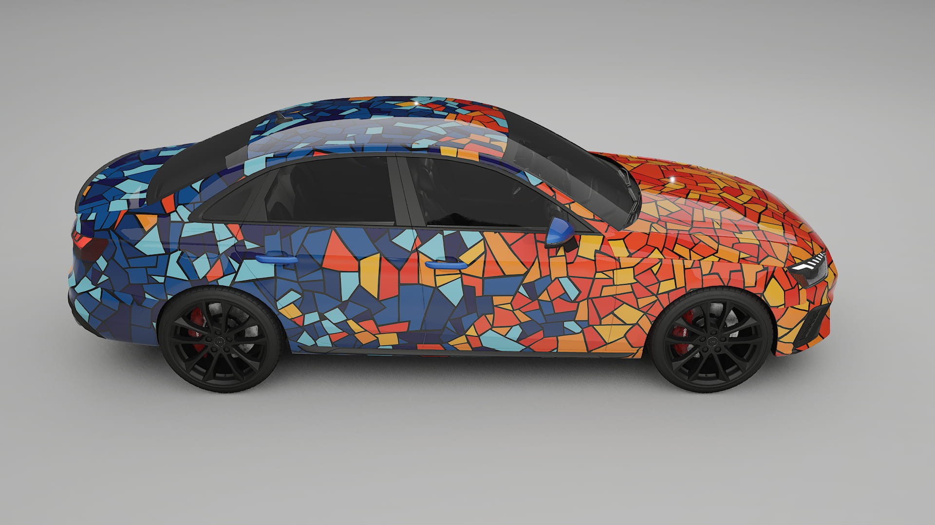 Audi S4 Sedan B9 facelift LCI BARCELONA – Design-Wrap PPF-Kit aus bedruckbarer Polyurethanfolie