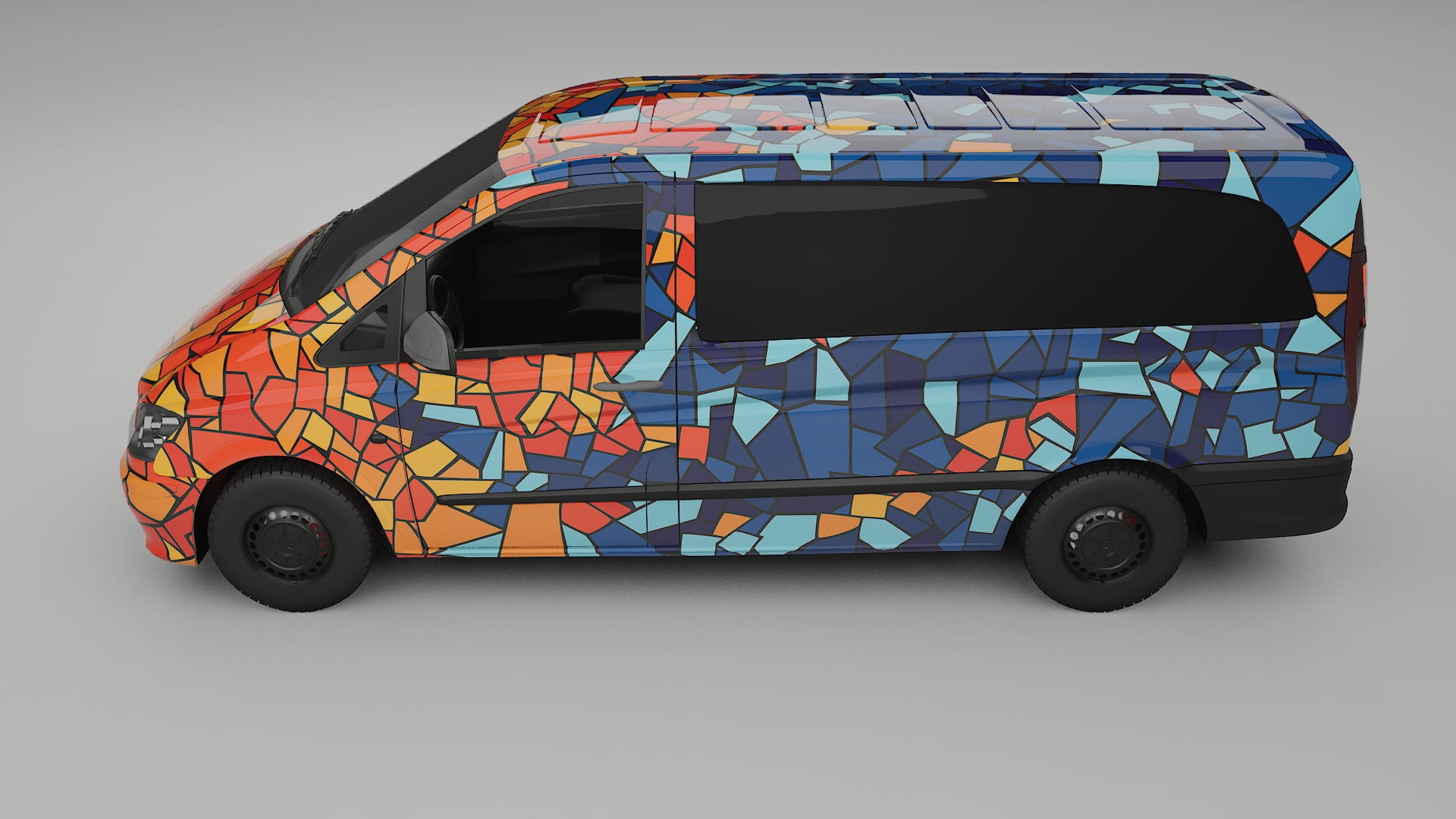 Mercedes Vito Short W639 facelift LCI BARCELONA – Design-Wrap PPF-Kit aus bedruckbarer Polyurethanfolie