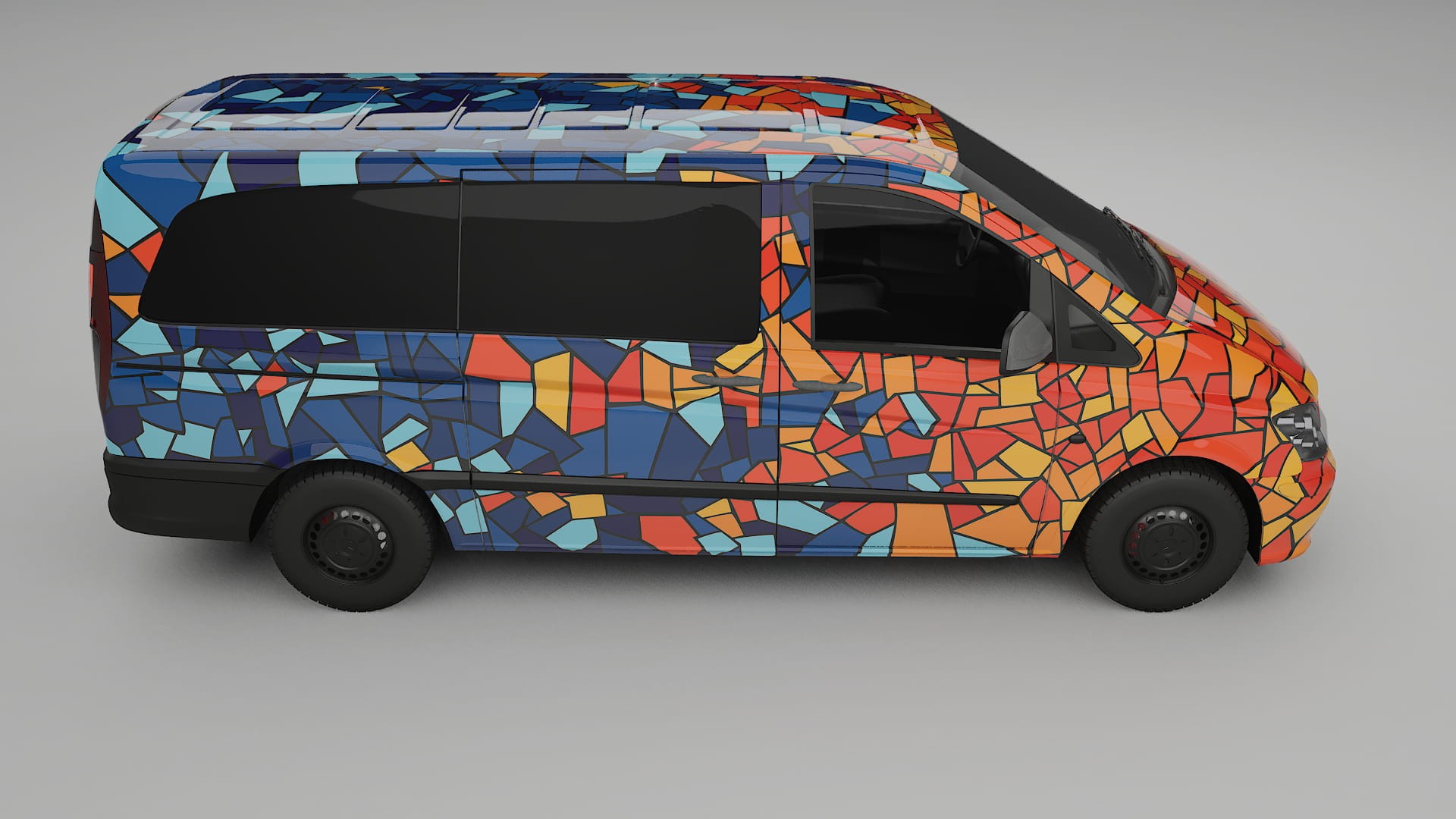 Mercedes Vito Short W639 facelift LCI BARCELONA – Design-Wrap PPF-Kit aus bedruckbarer Polyurethanfolie