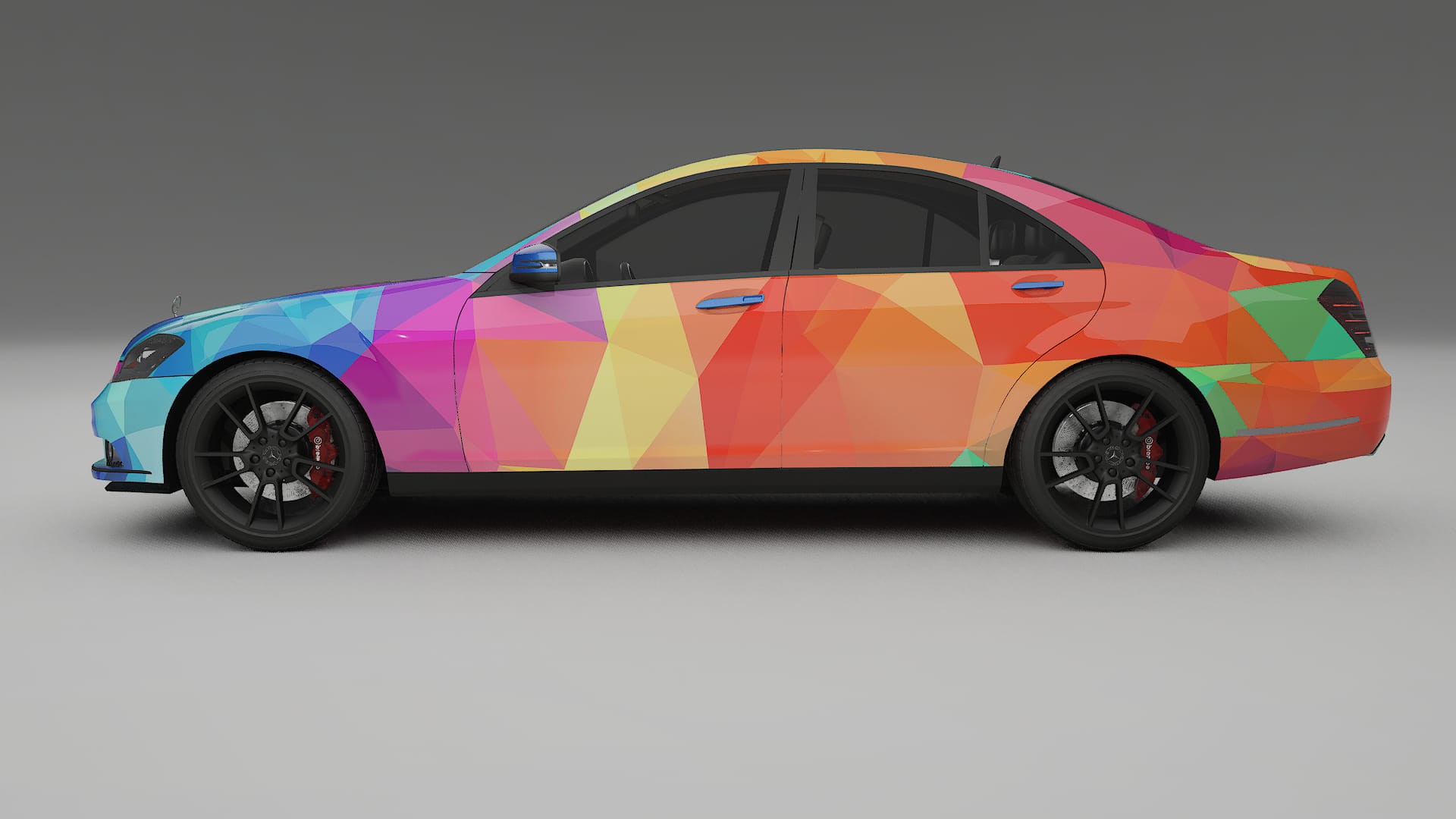 Mercedes S-class W221 facelift LCI VECTOR VIBE – Design-Wrap PPF-Kit aus bedruckbarer Polyurethanfolie
