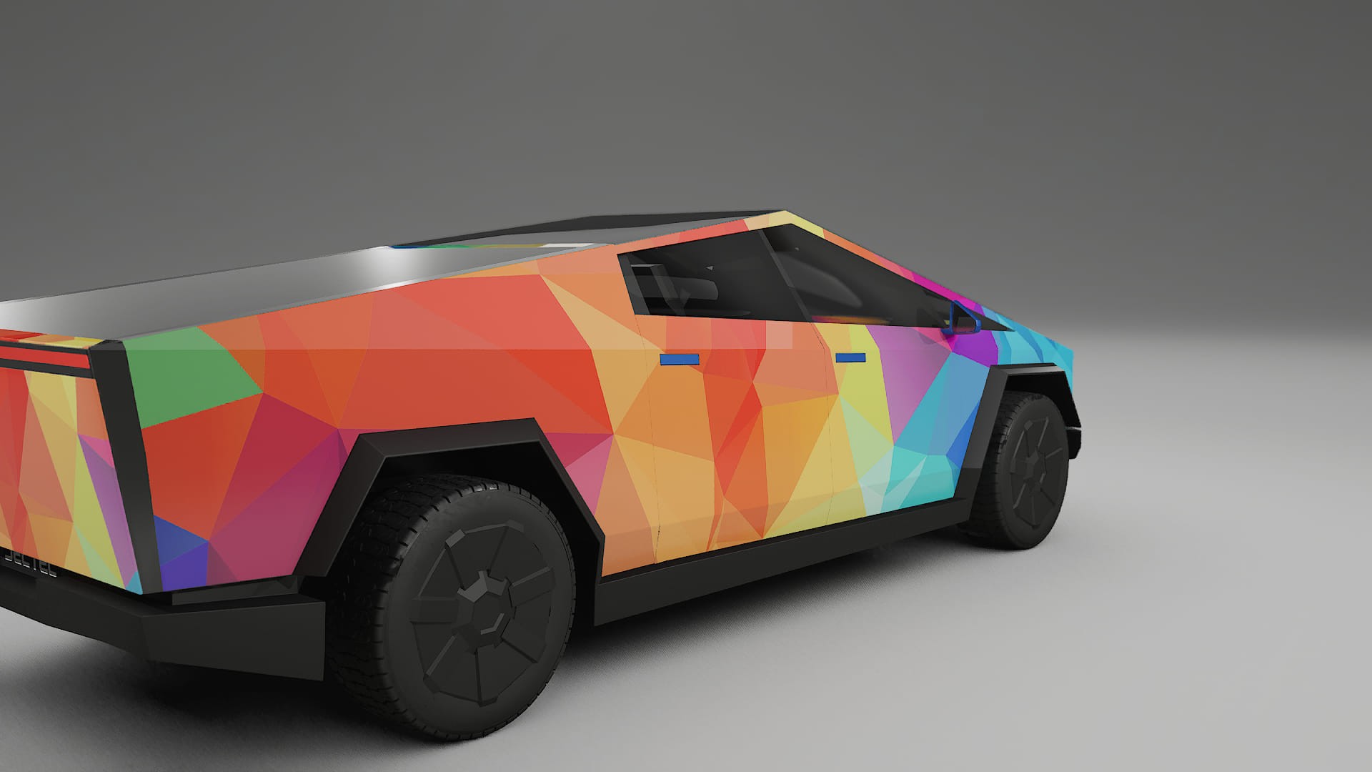Tesla Cybertruck VECTOR VIBE – Design-Wrap PPF-Kit aus bedruckbarer Polyurethanfolie