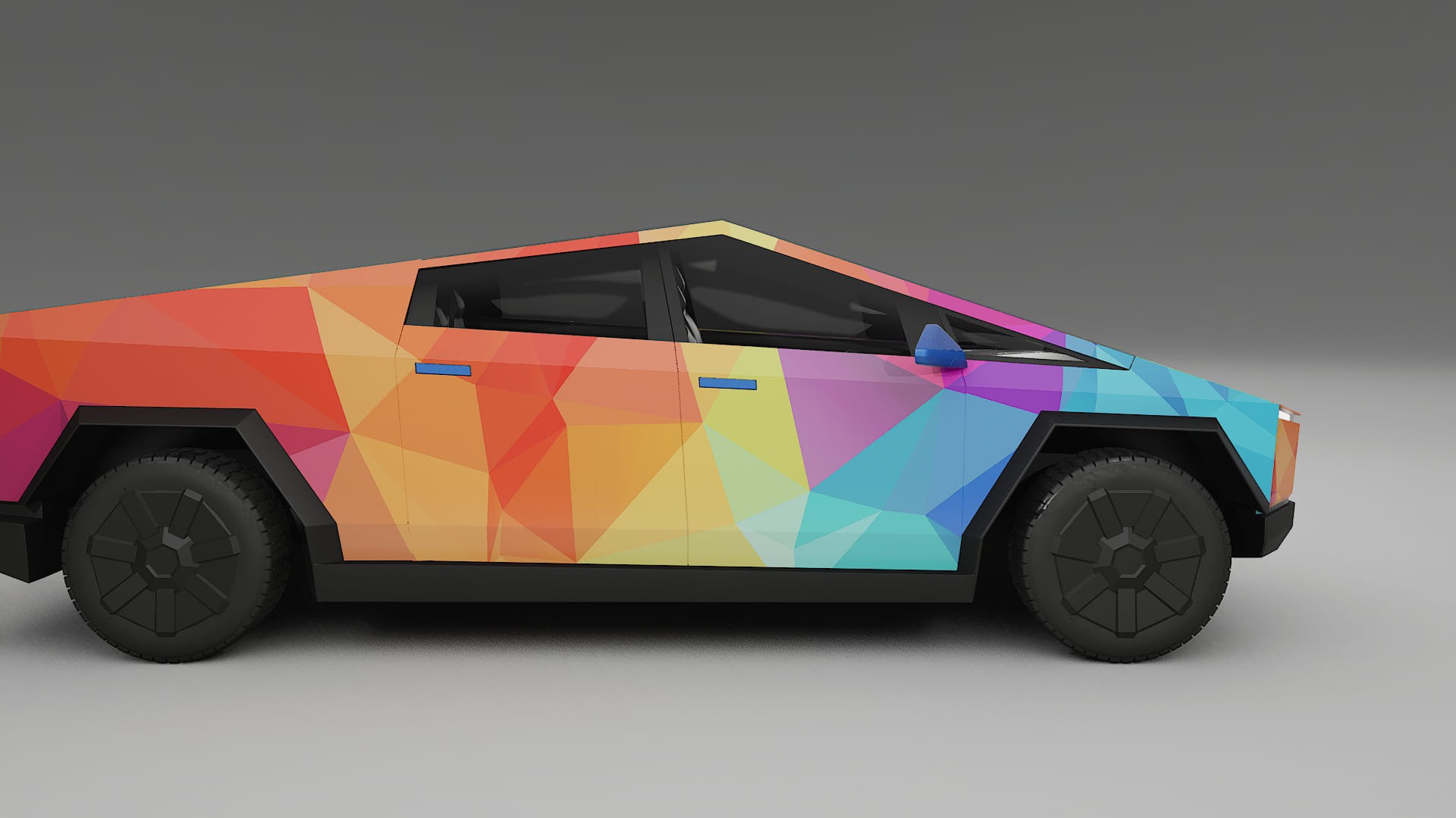 Tesla Cybertruck VECTOR VIBE – Design-Wrap PPF-Kit aus bedruckbarer Polyurethanfolie