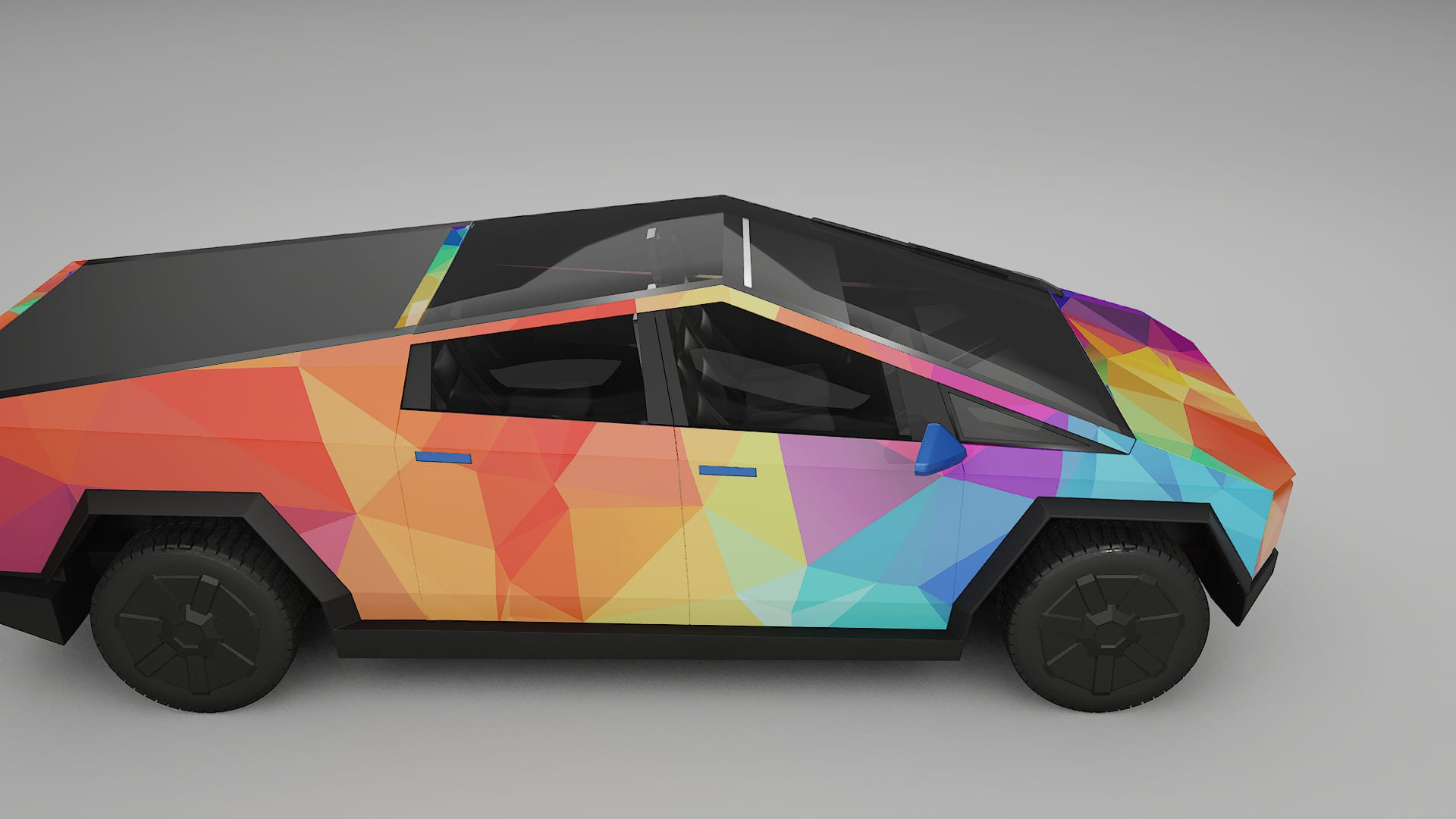 Tesla Cybertruck VECTOR VIBE – Design-Wrap PPF-Kit aus bedruckbarer Polyurethanfolie