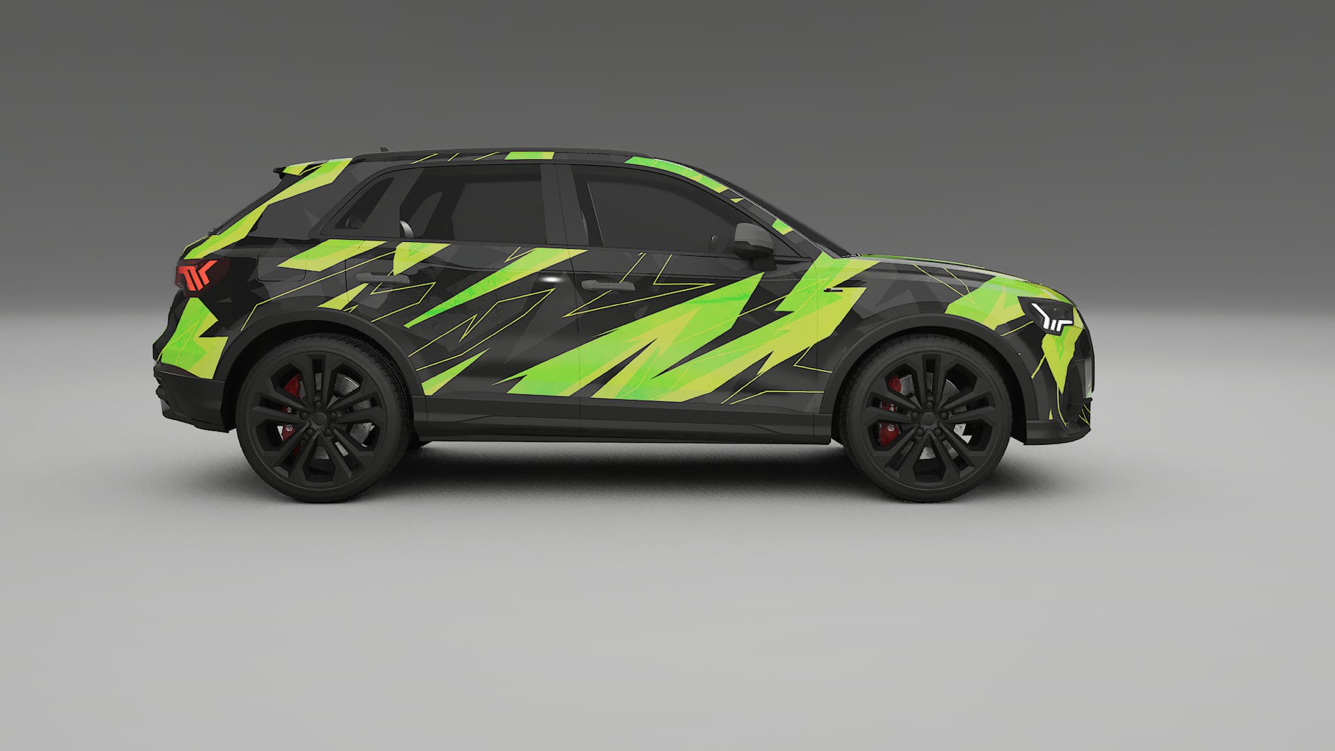 Audi Q3 S-Line F3 NINJA TURTLES – Design-Wrap PPF-Kit aus bedruckbarer Polyurethanfolie