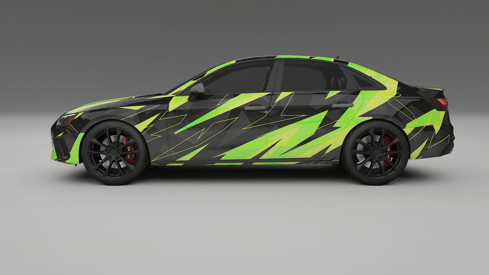 Audi S4 Sedan B9 facelift LCI NINJA TURTLES – Design-Wrap PPF-Kit aus bedruckbarer Polyurethanfolie