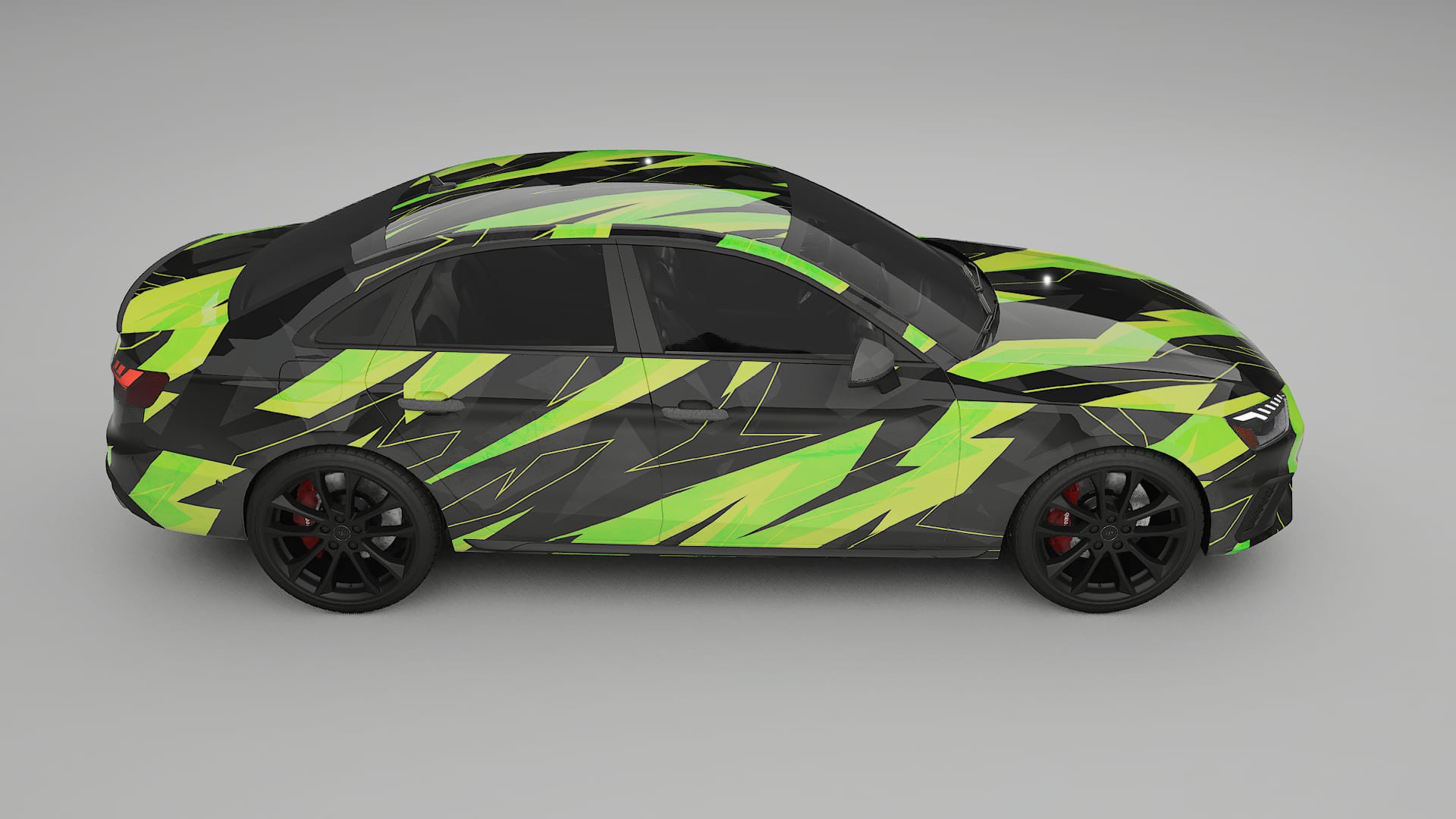 Audi S4 Sedan B9 facelift LCI NINJA TURTLES – Design-Wrap PPF-Kit aus bedruckbarer Polyurethanfolie