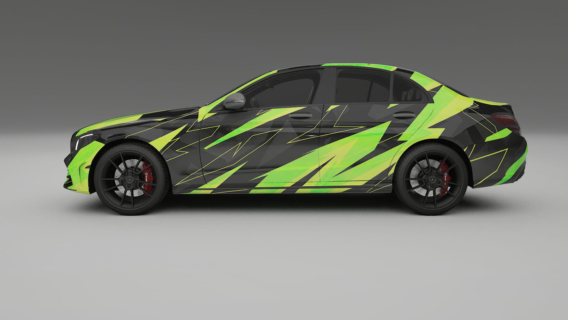 Mercedes C-class W205 AMG sedan NINJA TURTLES – Design-Wrap PPF-Kit aus bedruckbarer Polyurethanfolie