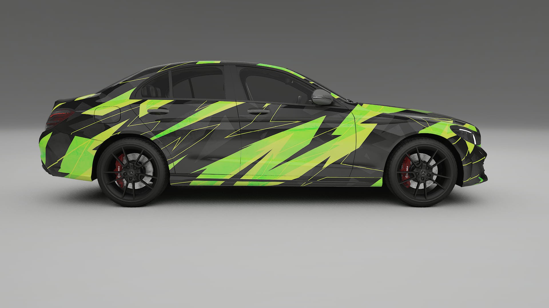 Mercedes C-class W205 AMG sedan NINJA TURTLES – Design-Wrap PPF-Kit aus bedruckbarer Polyurethanfolie