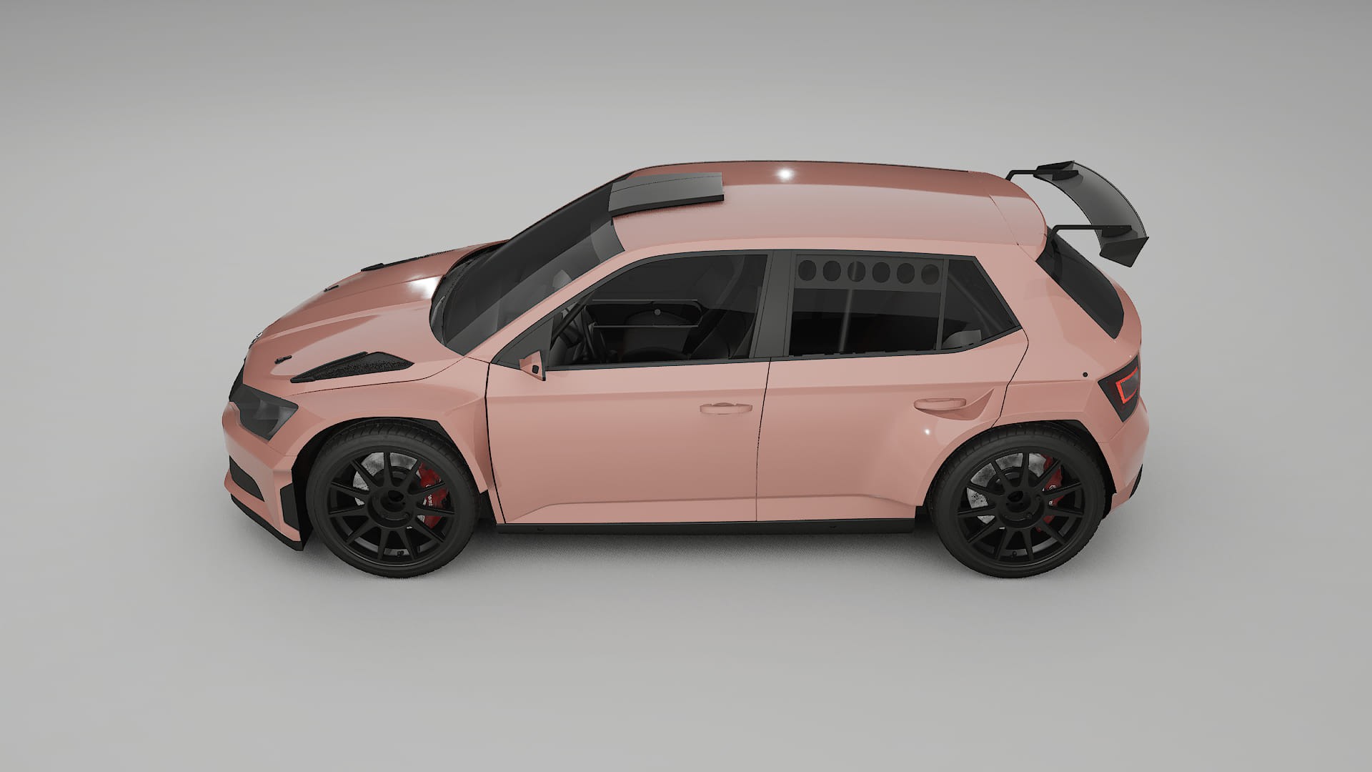 Škoda Fabia R5 6V TPU Lackschutzfolie | BLUSH Farbwechsel PPF – Komplett-Vorgeschnittener Kit