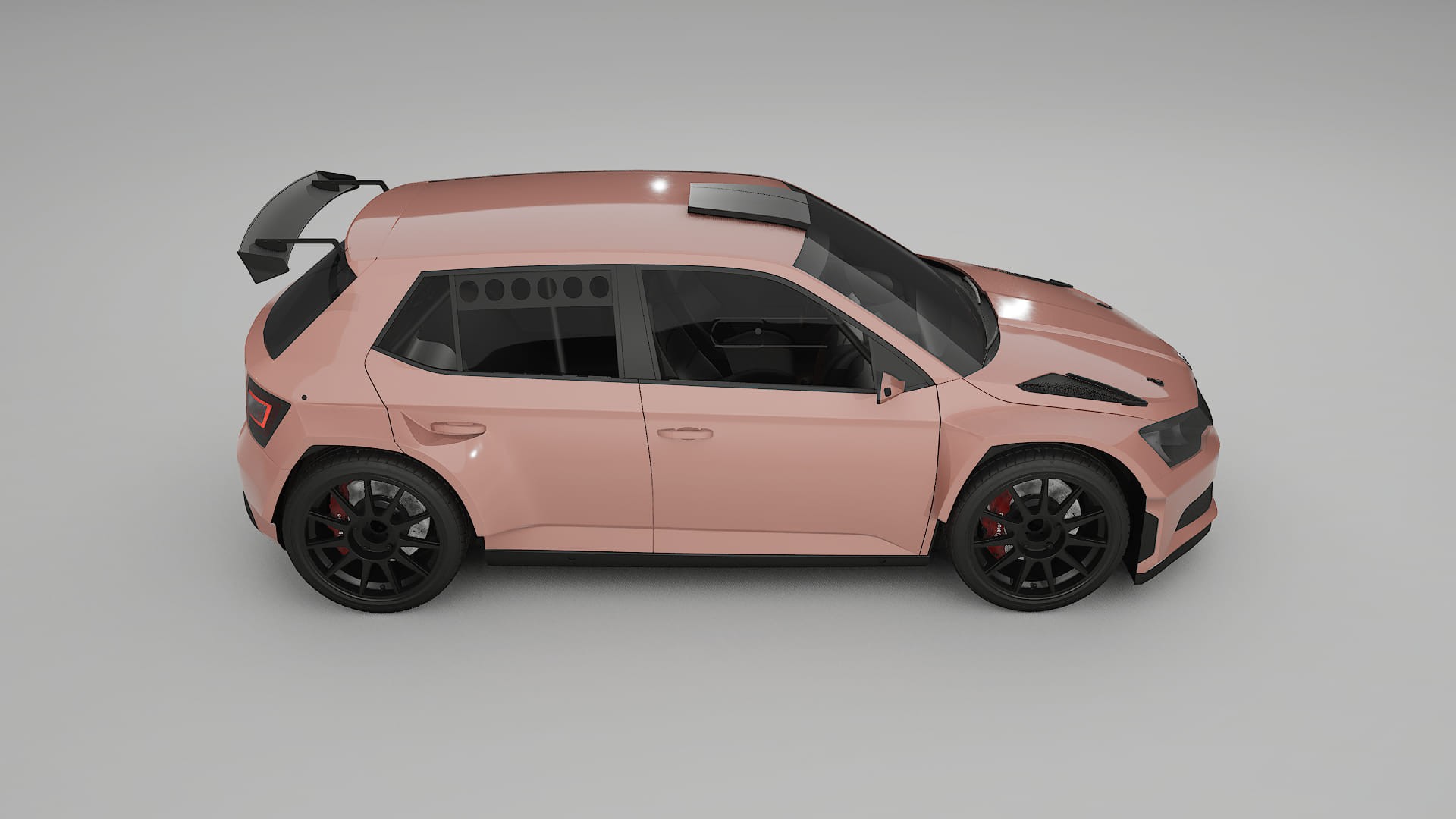 Škoda Fabia R5 6V TPU Lackschutzfolie | BLUSH Farbwechsel PPF – Komplett-Vorgeschnittener Kit