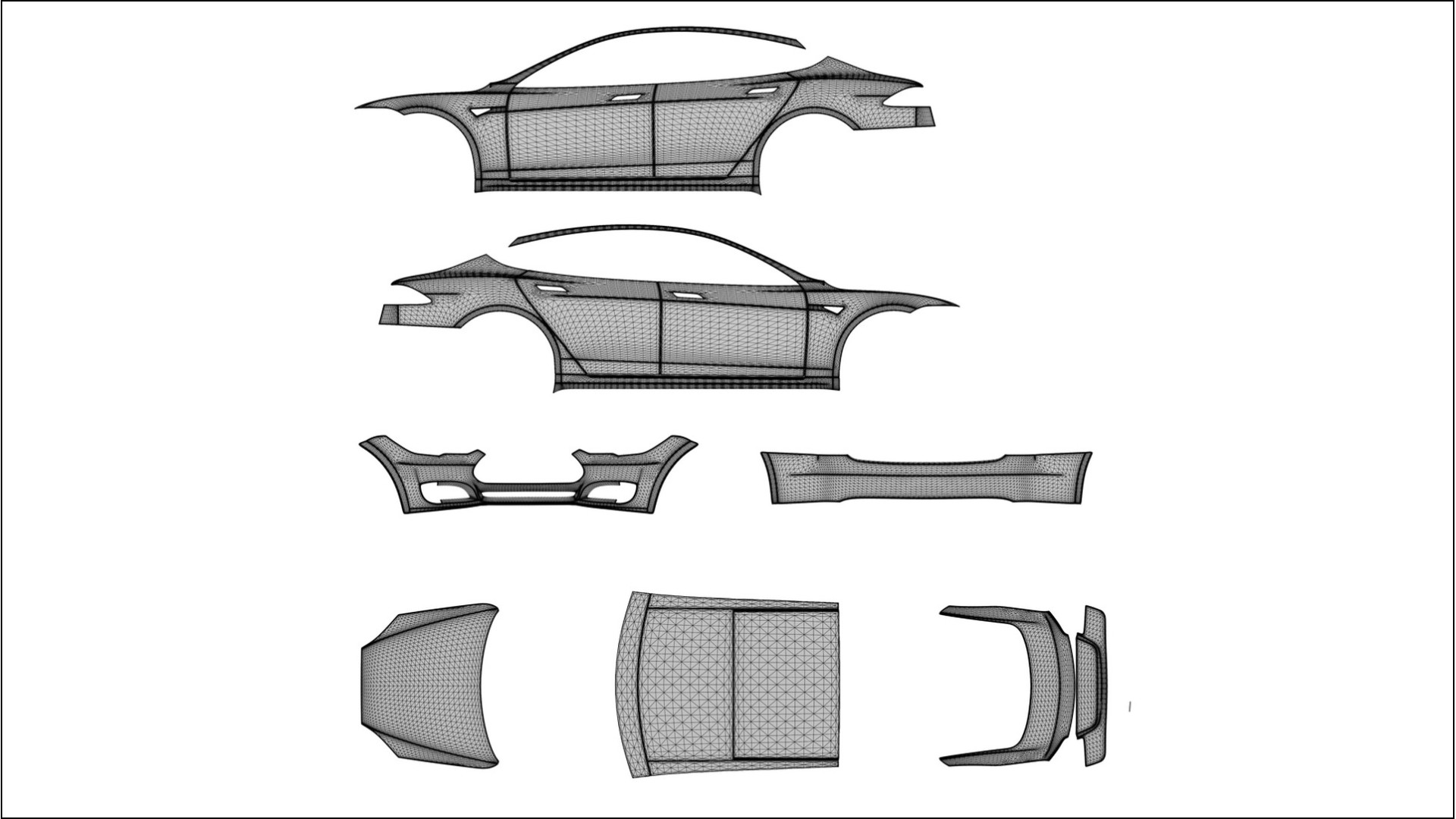 Tesla Model S TPU Lackschutzfolie | GRANITE Farbwechsel PPF – Komplett-Vorgeschnittener Kit