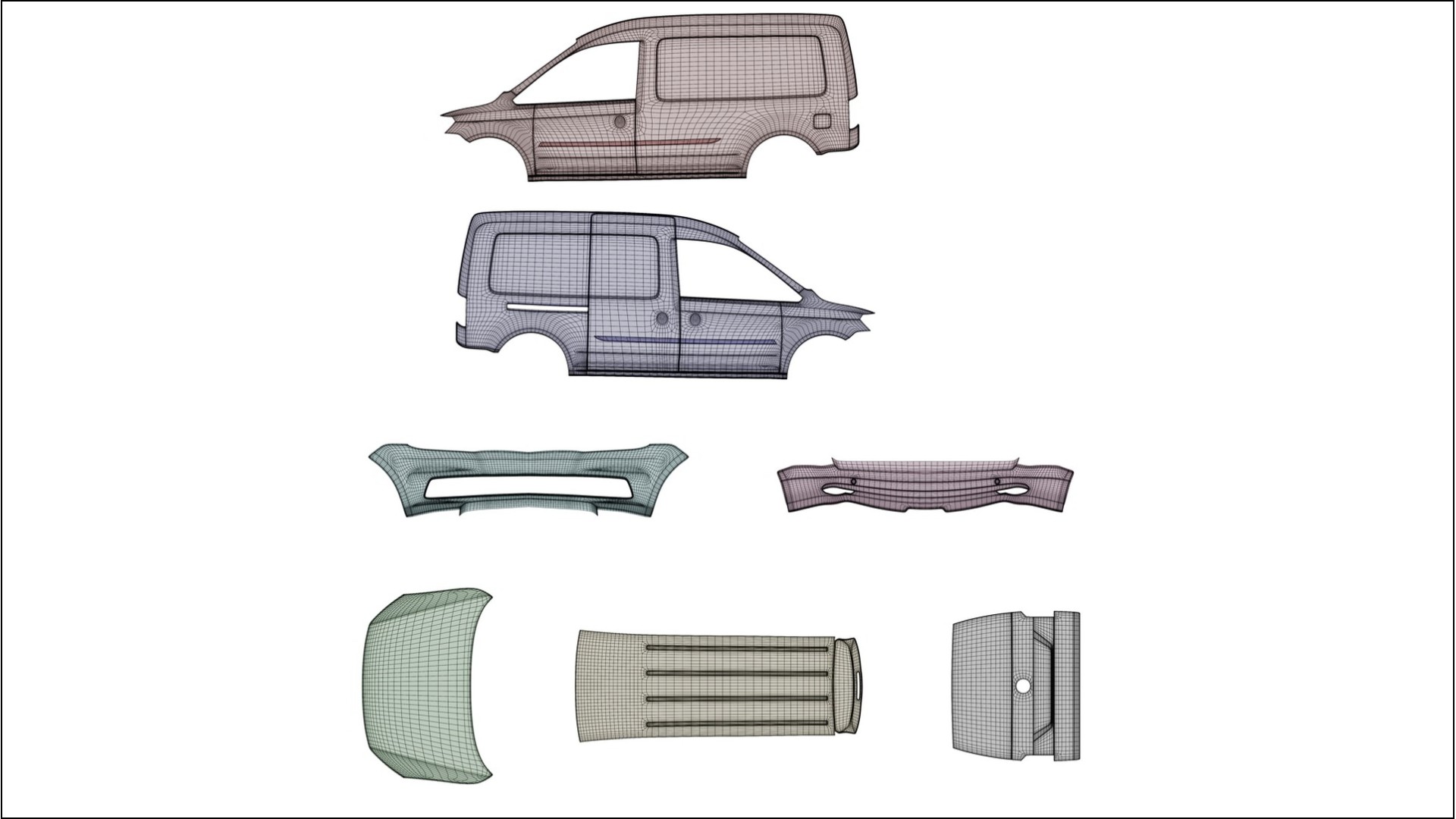 VW Caddy Maxi SB TPU Lackschutzfolie | FORGED S Farbwechsel PPF – Komplett-Vorgeschnittener Kit